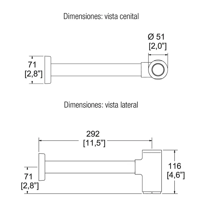 Trampa cromada minimalista cromo TV-017 HELVEX